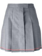 Thom Browne Pleated A-line Skirt, Women's, Size: 42, Grey, Silk/wool