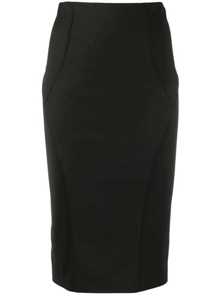 Patrizia Pepe Seamed Pencil Skirt - Black