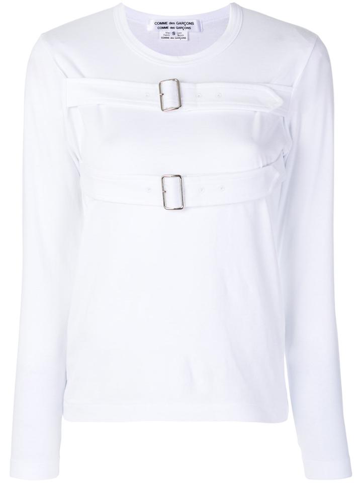 Comme Des Garçons Comme Des Garçons Double Buckle Jumper - White