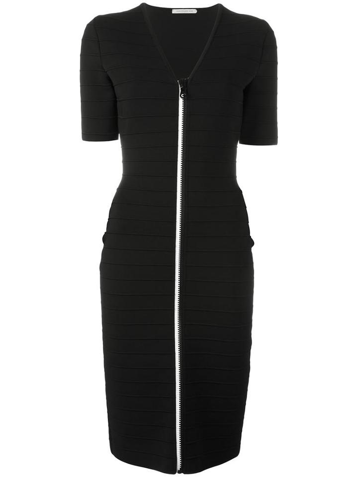 Christopher Kane Bodycon V-neck Dress, Women's, Size: Medium, Black, Polyamide/spandex/elastane/viscose