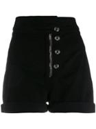 Rta High Waisted Denim Shorts - Black
