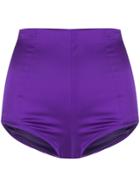 Murmur High Waisted Cheeky Shorts - Purple