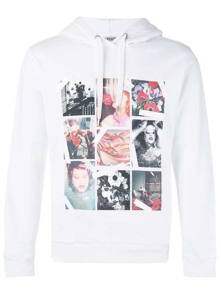 Kenzo - Portrait Hoodie - Men - Cotton - Xl, White, Cotton