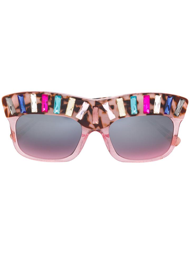 Delalle Demure Mica Sunglasses - Pink & Purple
