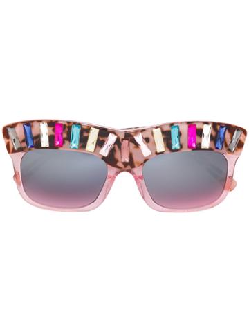 Delalle Demure Mica Sunglasses - Pink & Purple