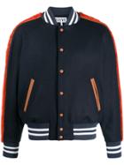Loewe Contrast Trim Varsity Jacket - Blue