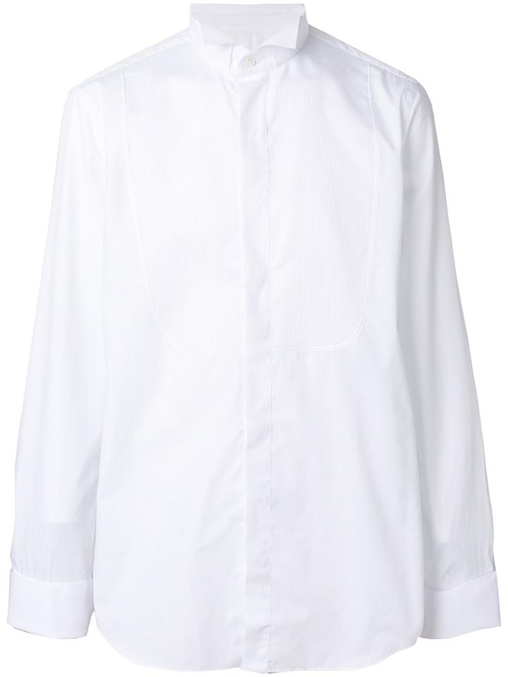 Lardini Pleated Front Shirt - White