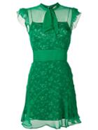 Nº21 Pussy Bow Tea Dress - Green
