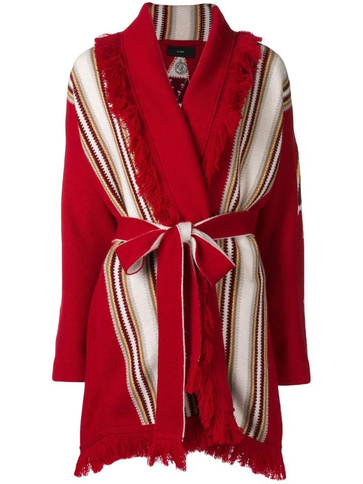 Alanui Striped Cardigan - Red