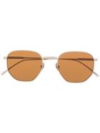 Lacoste Round Framed Sunglasses - Gold