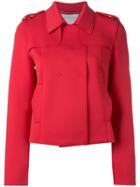 Harris Wharf London Concealed Placket Jacket - Pink & Purple