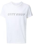 Cityshop Logo Print T-shirt, Men's, Size: Xxl, White, Cotton