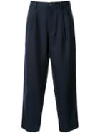En Route Wide Leg Twill Trousers, Men's, Size: 3, Blue, Cupro/wool