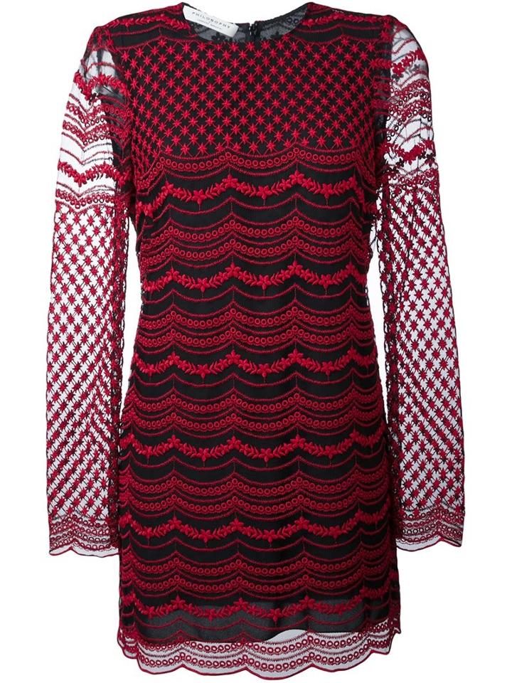 Philosophy Di Lorenzo Serafini Macramé Lace Mini Dress