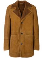 Ami Alexandre Mattiussi Shearling Jacket With Patch Pockets - Brown