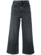 Alexander Wang Cropped Wide Leg Jeans, Women's, Size: 26, Grey, Cotton/polyester