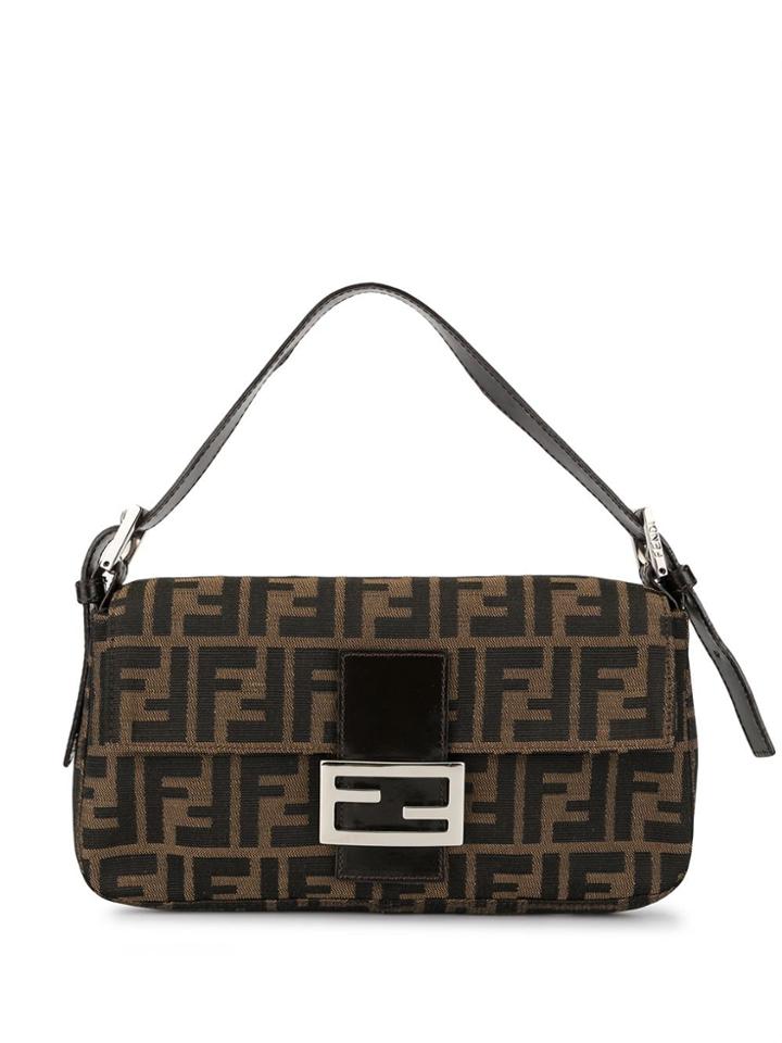 Fendi Pre-owned Zucca Pattern Mamma Baguette Hand Bag - Brown