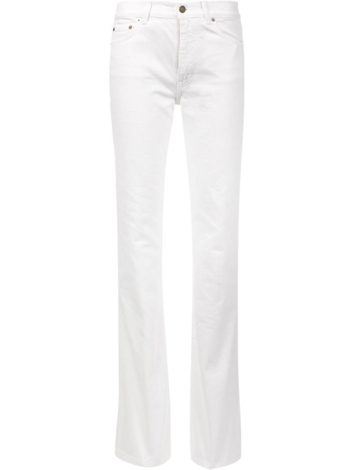 Saint Laurent Flared Leg Jeans - White