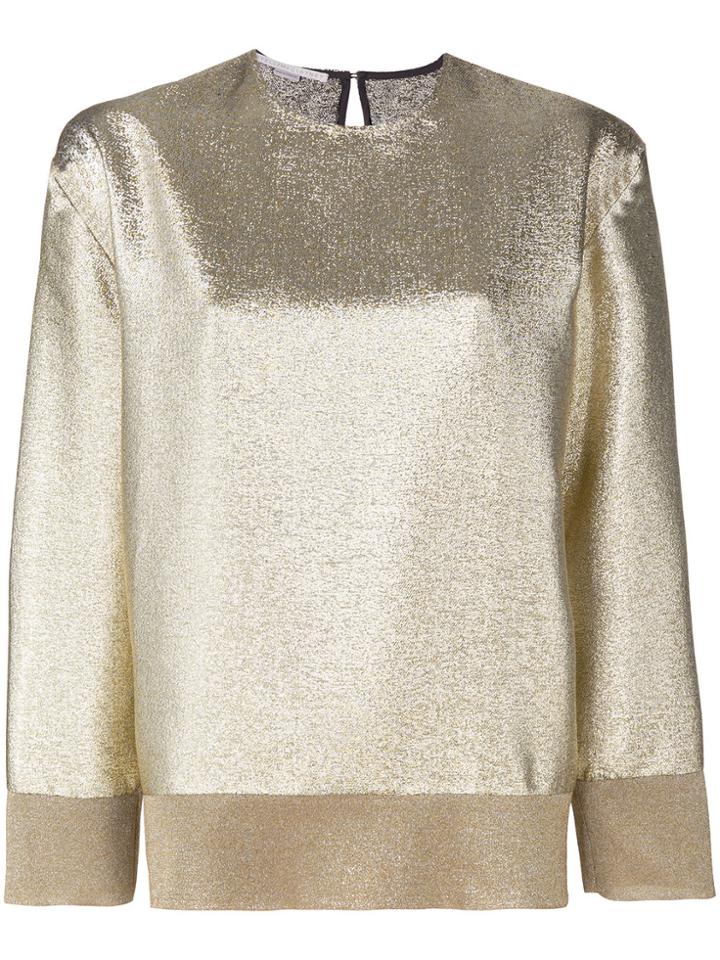 Stella Mccartney Metallic Gold Blouse