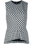 Narciso Rodriguez Gingham Top - Black/white