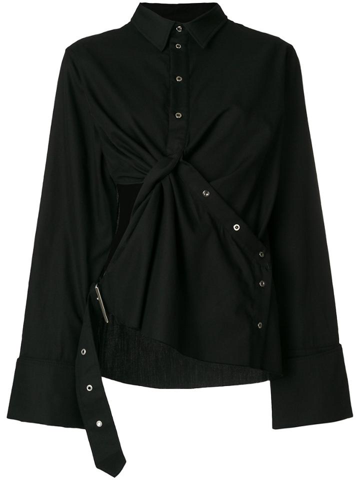 Marques'almeida Draped Cut Out Blouse - Black