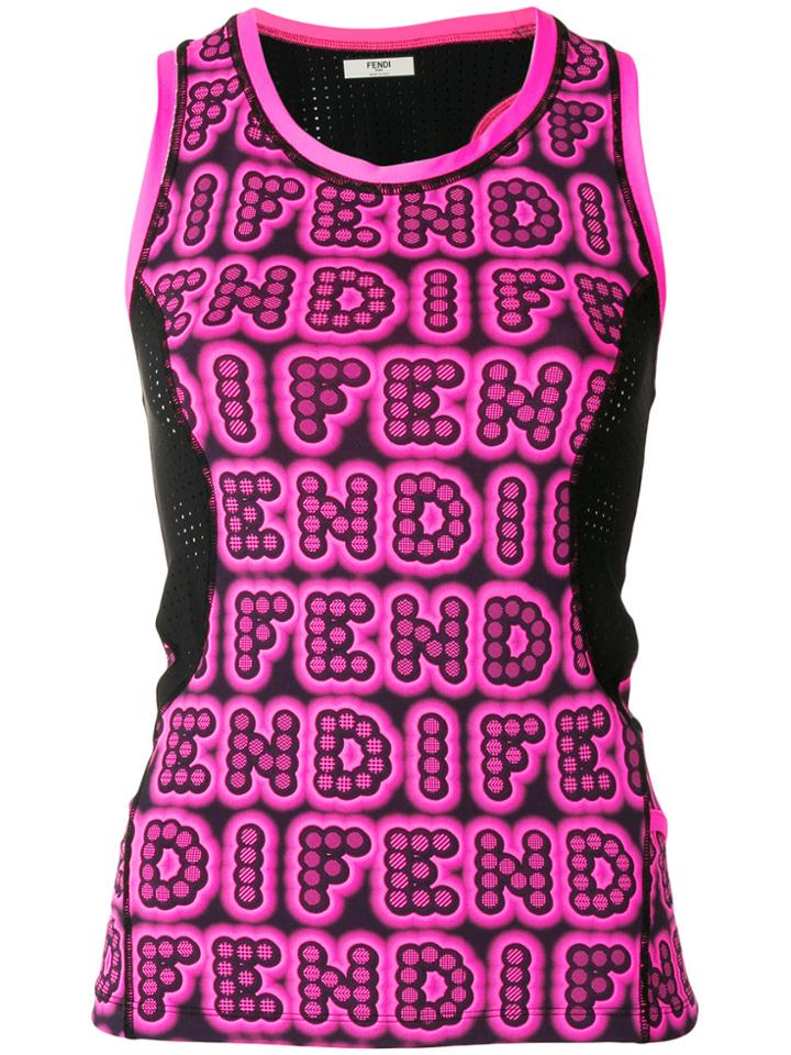 Fendi Printed Top - Pink & Purple