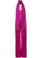 Galvan Tailored Neck-tied Jumpsuit - Pink & Purple