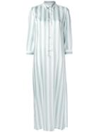 Xacus - Striped Dress - Women - Silk/viscose - 46, Green, Silk/viscose