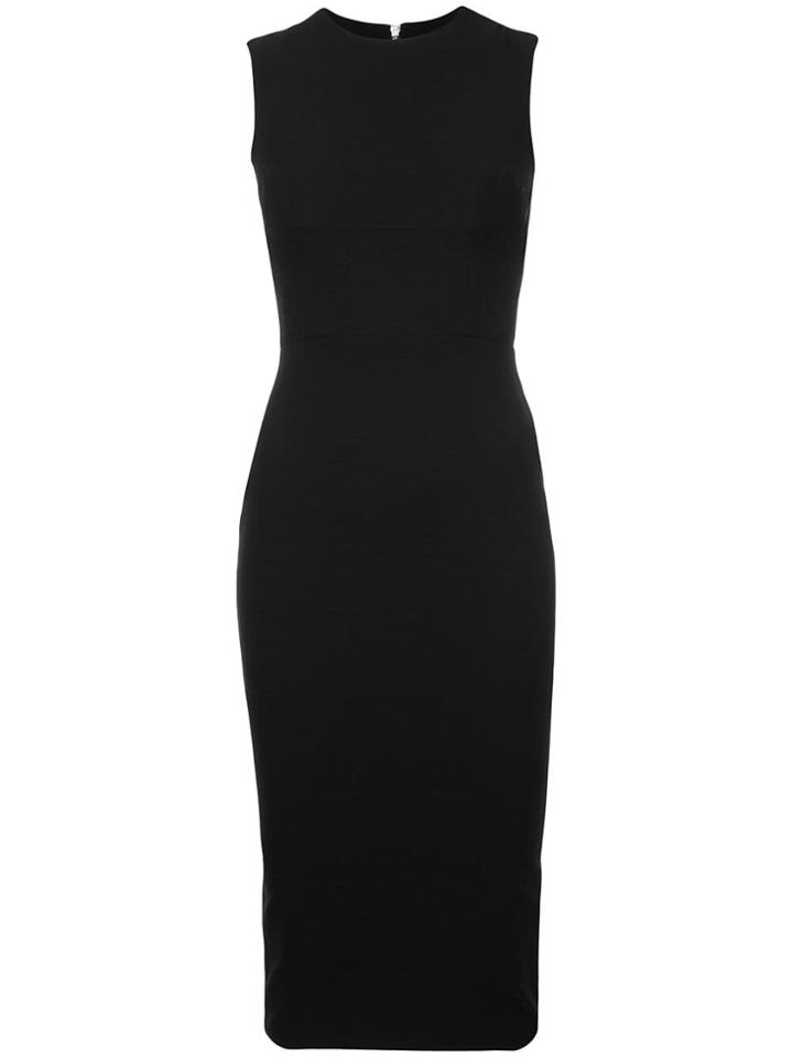 Alex Perry Fitted Midi Dress - Black