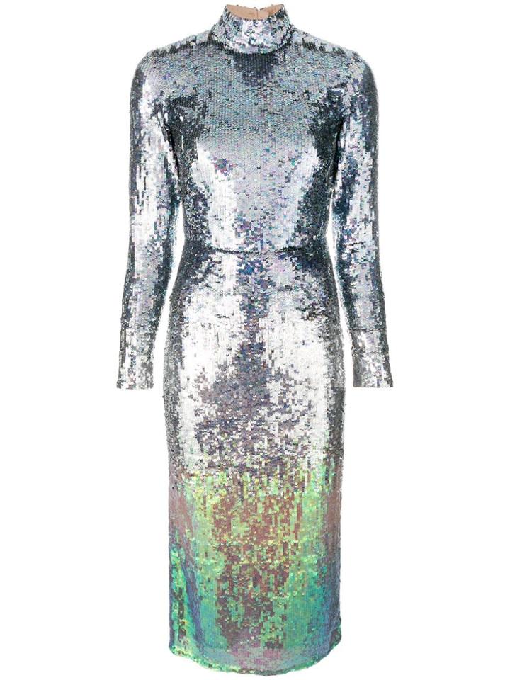 Temperley London Ruth Fitted Dress - Silver