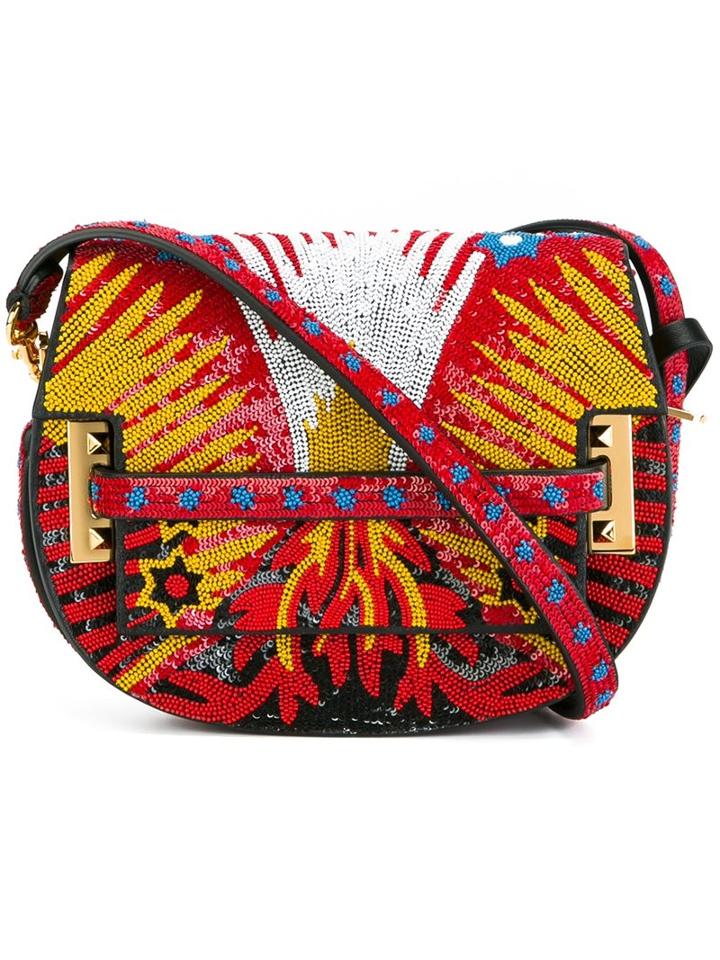 Valentino 'my Rockstud' Rounded Shoulder Bag, Women's, Red
