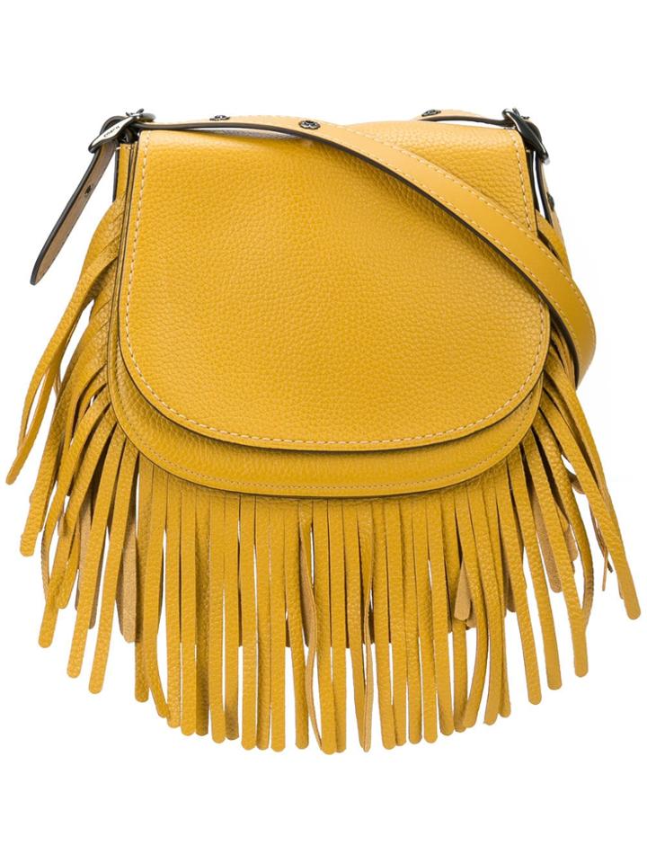 Coach Fringed Saddle 23 Crossbody - Yellow & Orange