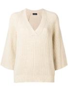 Roberto Collina V-neck Jumper - Neutrals