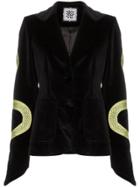 Rockins Snake-embroidered Blazer - Black