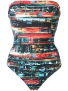 Lygia & Nanny Abstract Print Swimsuit, Women's, Size: 44, Black, Polyamide/spandex/elastane