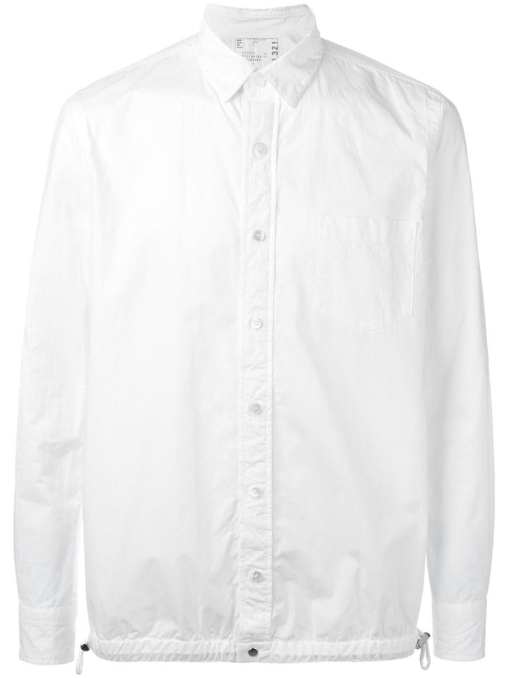 Sacai Drawstring Pull Shirt Jacket - White