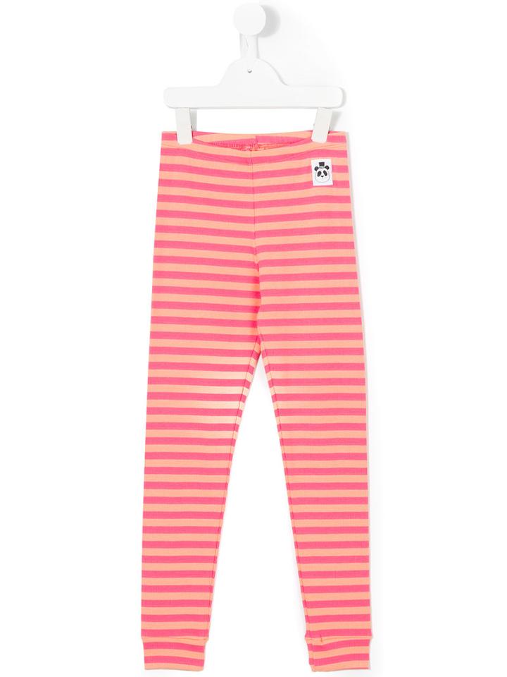 Mini Rodini - Striped Leggings - Kids - Organic Cotton/spandex/elastane - 5 Yrs, Pink/purple