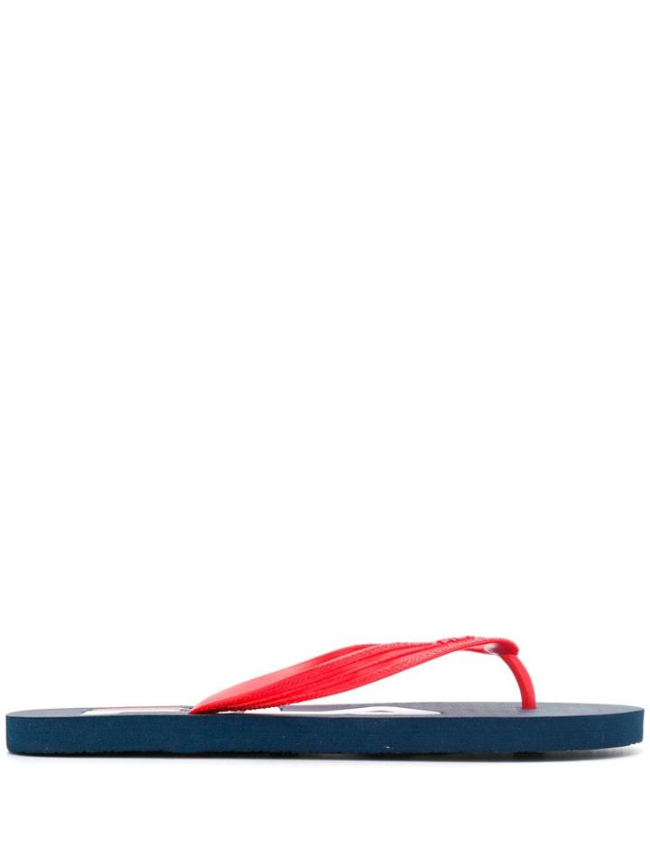 Fila Logo Flip Flops - Blue