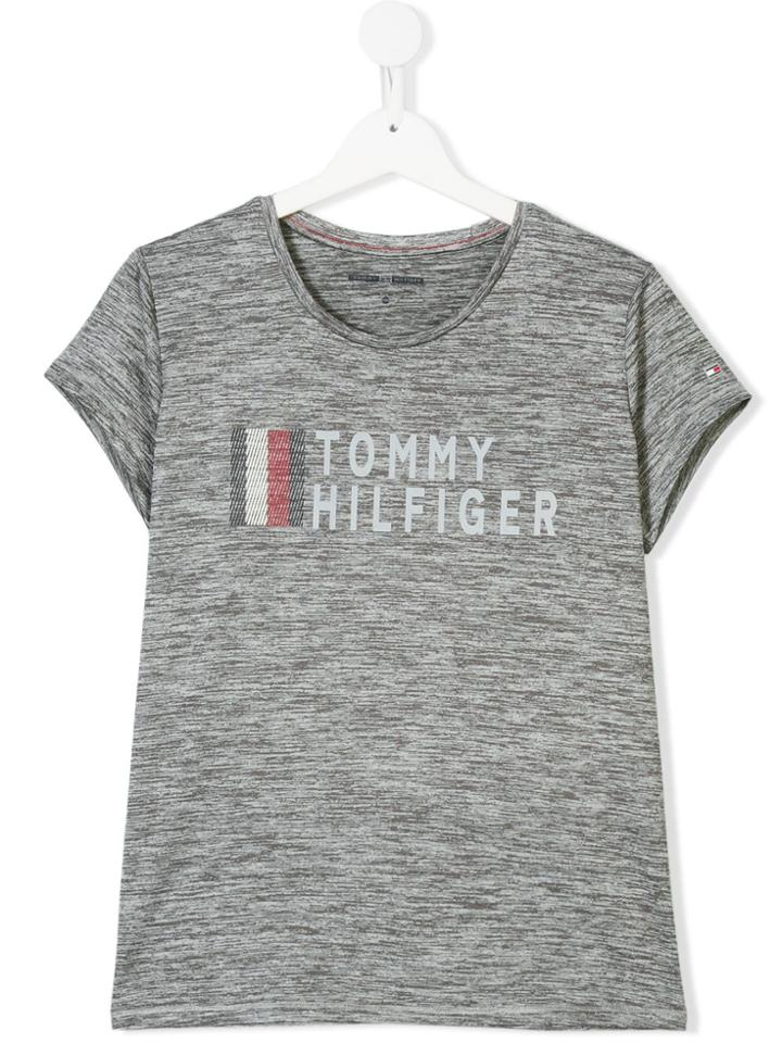 Tommy Hilfiger Junior Teen Logo Print T-shirt - Grey