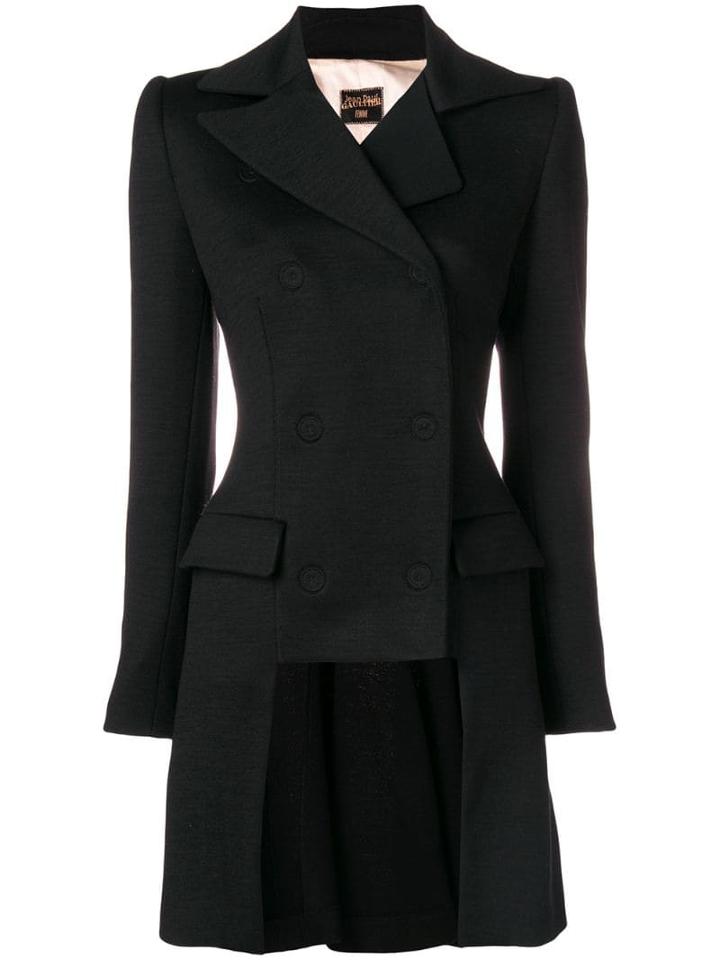 Jean Paul Gaultier Pre-owned Asymmetric Double Breasted Jacket - Black