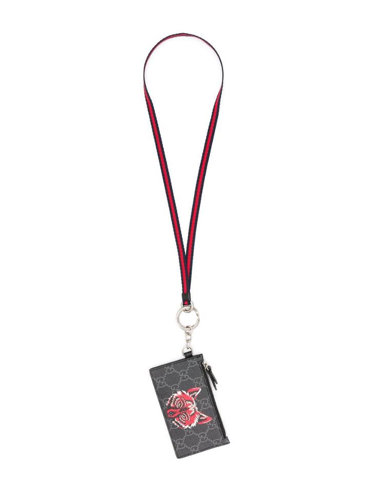 Gucci Bestiary Fox Cardholder - Black