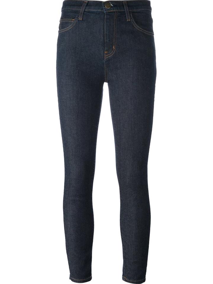 Current/elliott Cropped Skinny Jeans, Women's, Size: 29, Blue, Cotton/tencel/polyester/spandex/elastane