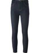 Current/elliott Cropped Skinny Jeans, Women's, Size: 29, Blue, Cotton/tencel/polyester/spandex/elastane