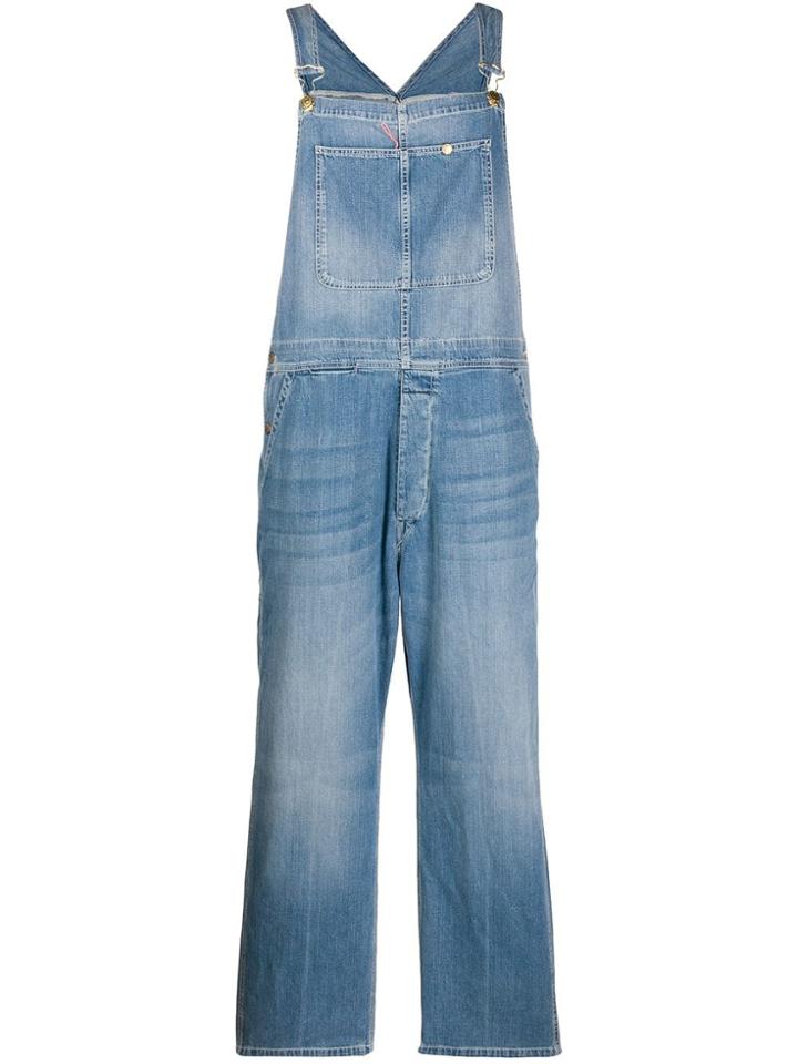 Acne Studios Oversized-fit Denim Dungarees - Blue