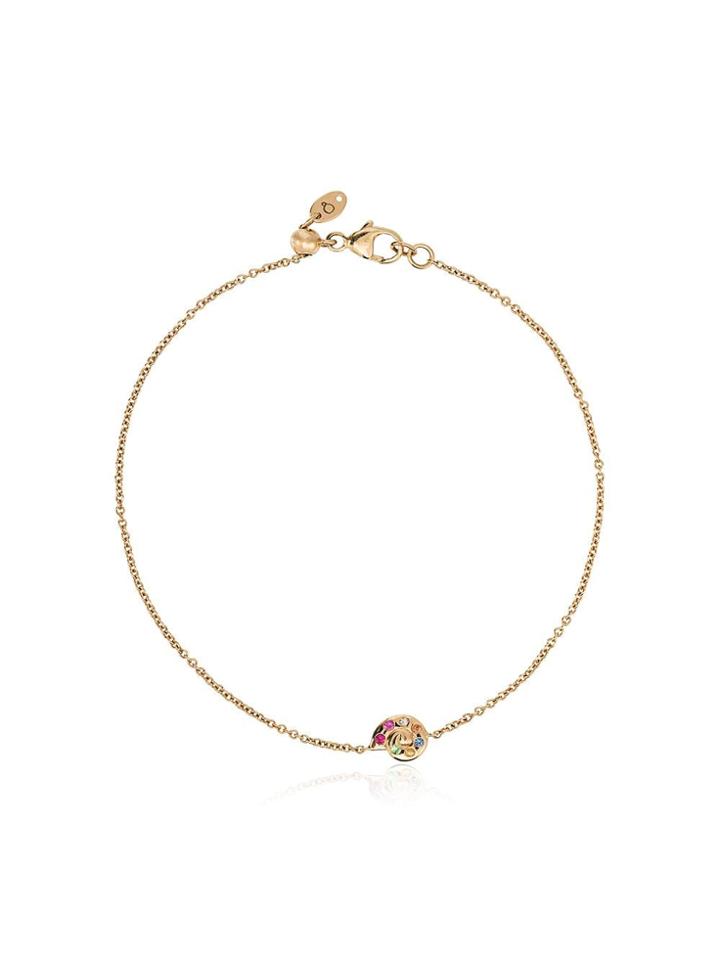 Loquet 14k Yellow Gold Shell Charm Bracelet - Multicolour