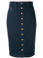 Diesel Buttoned Denim Skirt - Blue