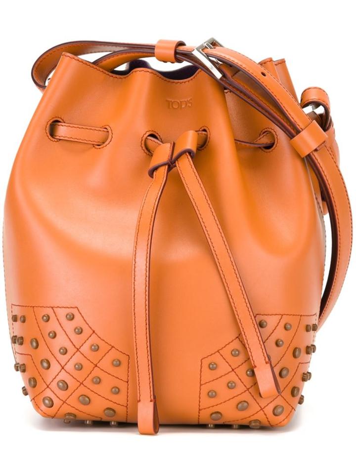 Tod's Bucket Shoulder Bag, Women's, Yellow/orange