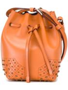 Tod's Bucket Shoulder Bag, Women's, Yellow/orange