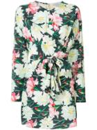 Layeur Floral Wrap Blouse - Green