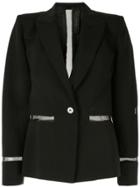 Dion Lee Tailored Mesh Insert Blazer - Black